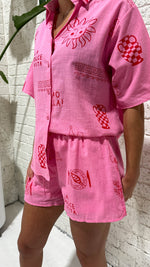 Ciao Bella Short Set - Pink/Red Shirt and Short Set By Frankie 