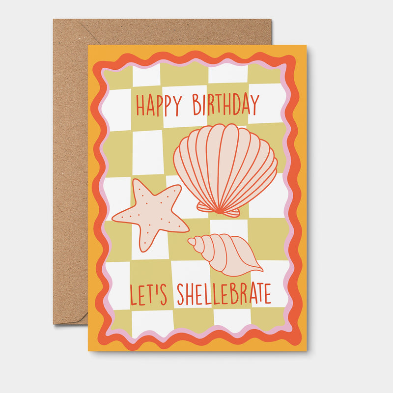 Happy Birthday Let’s Shellebrate: card cute shell aesthetic From Rosalie 