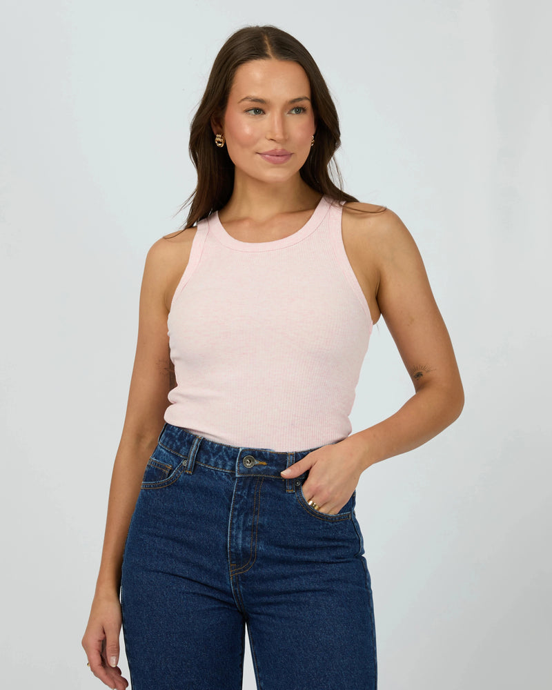 Ella Tank - Blush Marle Tee Silent Theory 