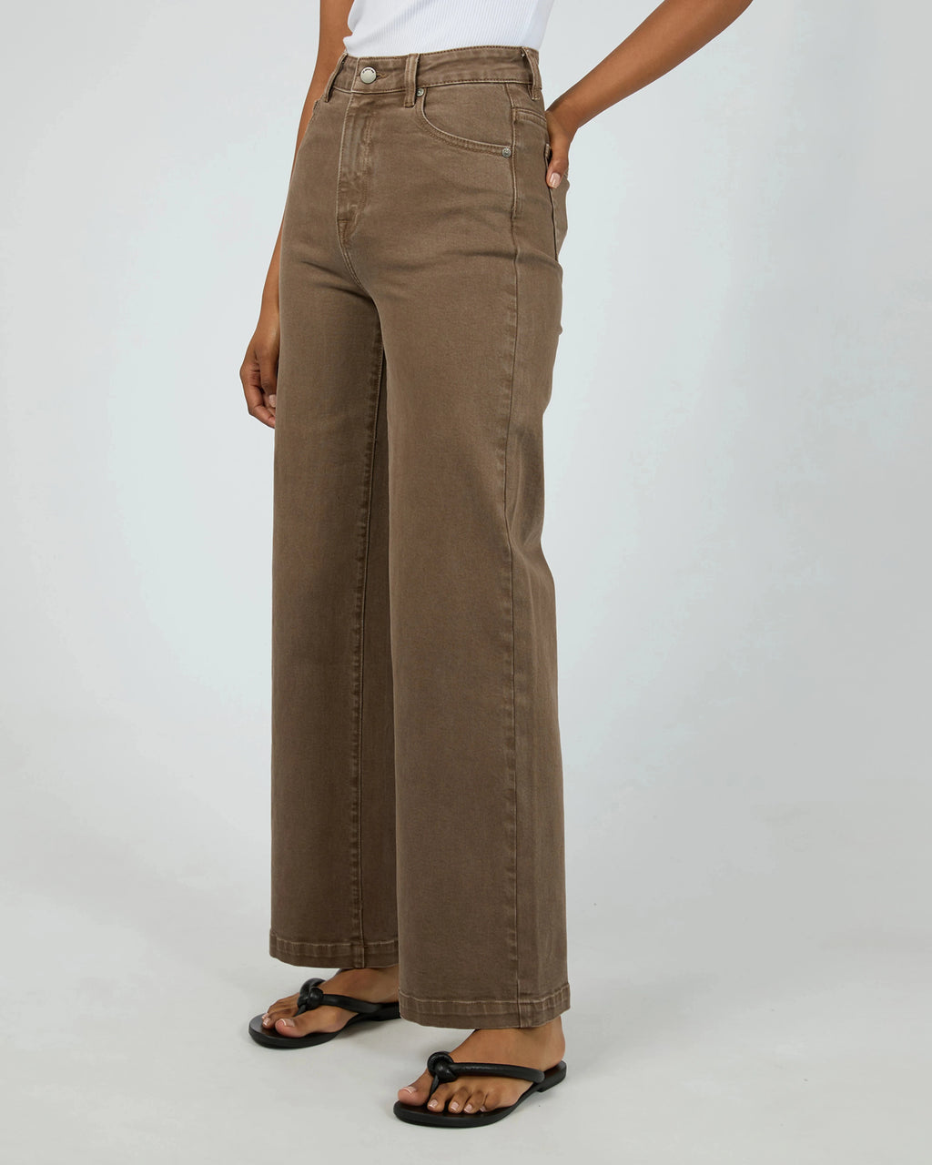 Jacqui Wide Leg - Cocoa Pants All About Eve 
