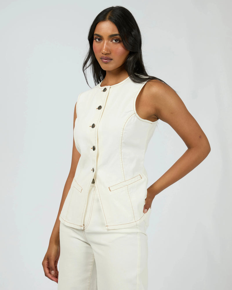 Lena Denim Vest Vest All About Eve 