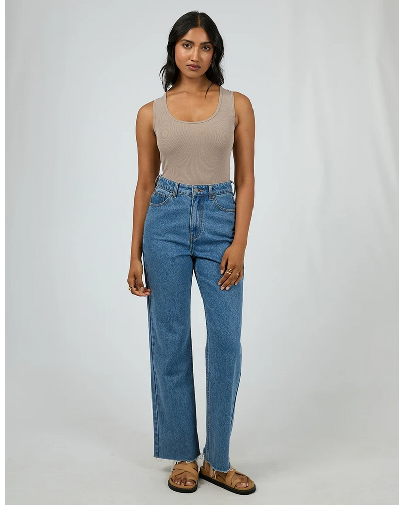 Washed Rib Scoop Neck Tank Tshirt All About Eve 