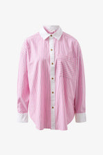 Peta Oversized Shirt - Hibiscus Pink Shirt Ceres Life 