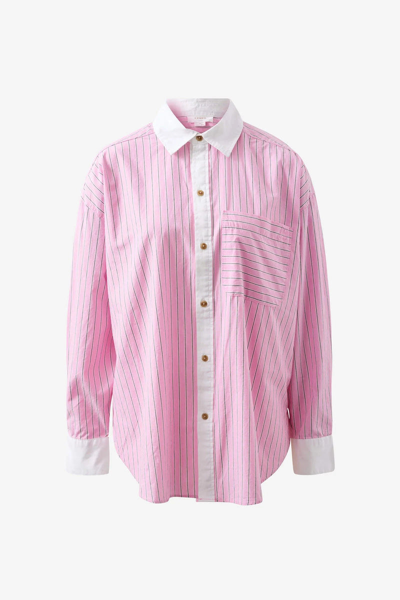 Peta Oversized Shirt - Hibiscus Pink Shirt Ceres Life 