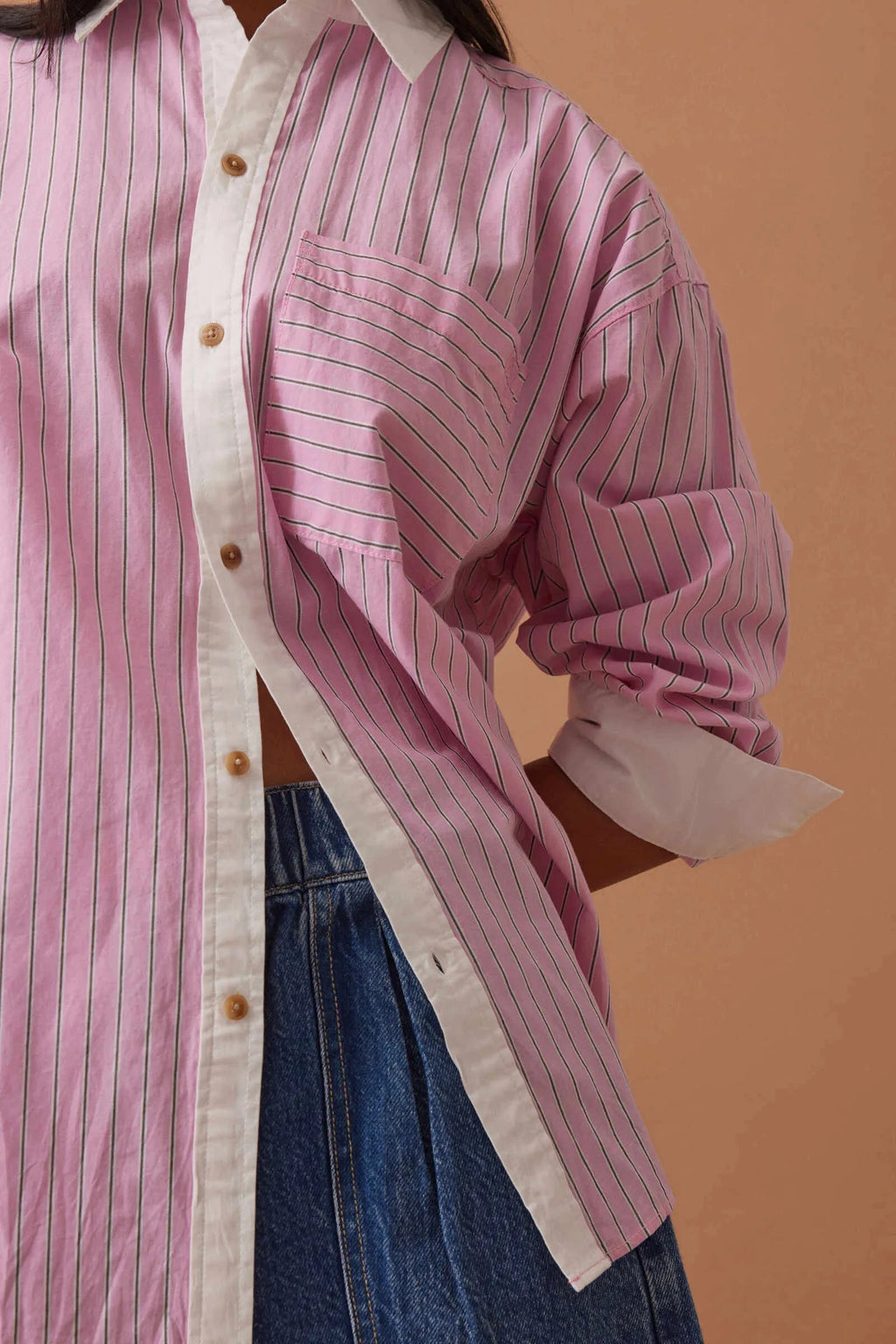 Peta Oversized Shirt - Hibiscus Pink Shirt Ceres Life 