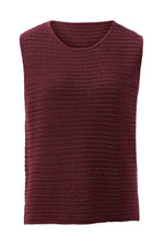 Margot Mesh Knit Tank - Wine Tank Ceres Life 