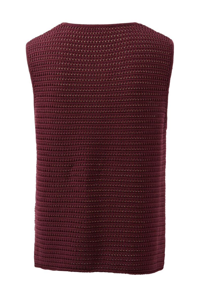 Margot Mesh Knit Tank - Wine Tank Ceres Life 