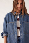 Goldie Longline Denim Shacket - Indigo Blue Dress Ceres Life 
