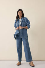 Goldie Longline Denim Shacket - Indigo Blue Dress Ceres Life 