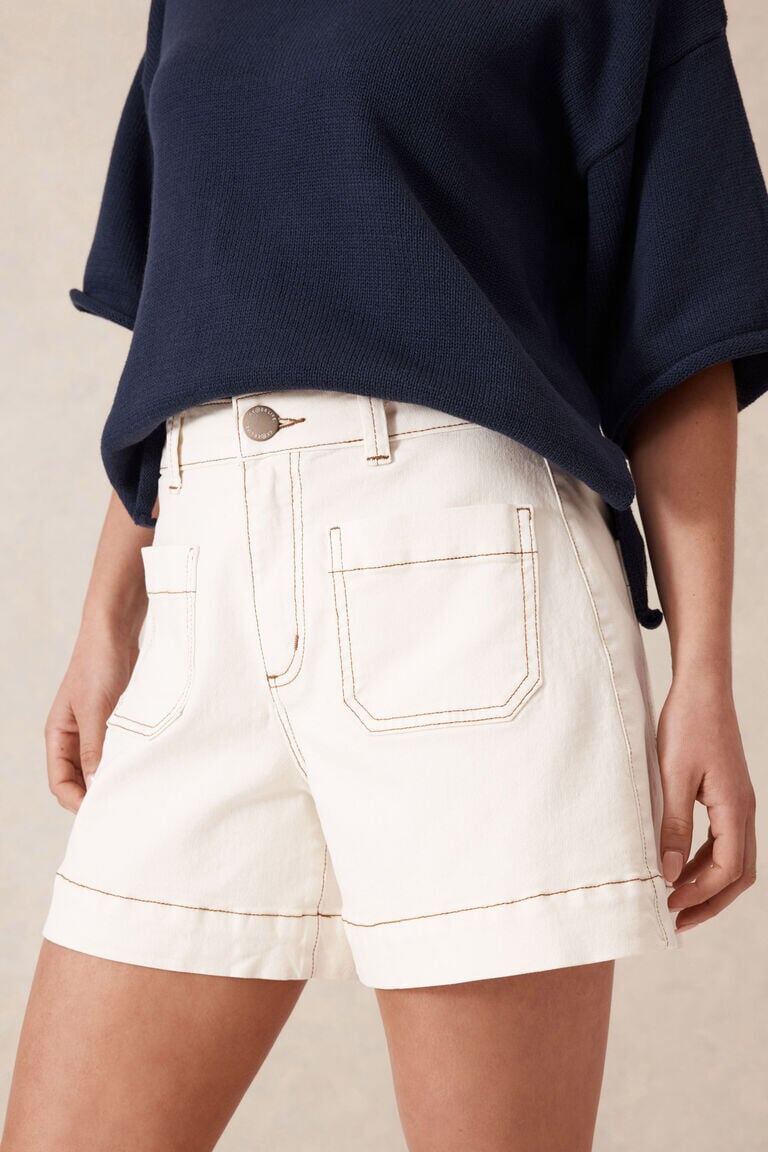 Esther Denim Patch Pocket Short Shorts Ceres Life 