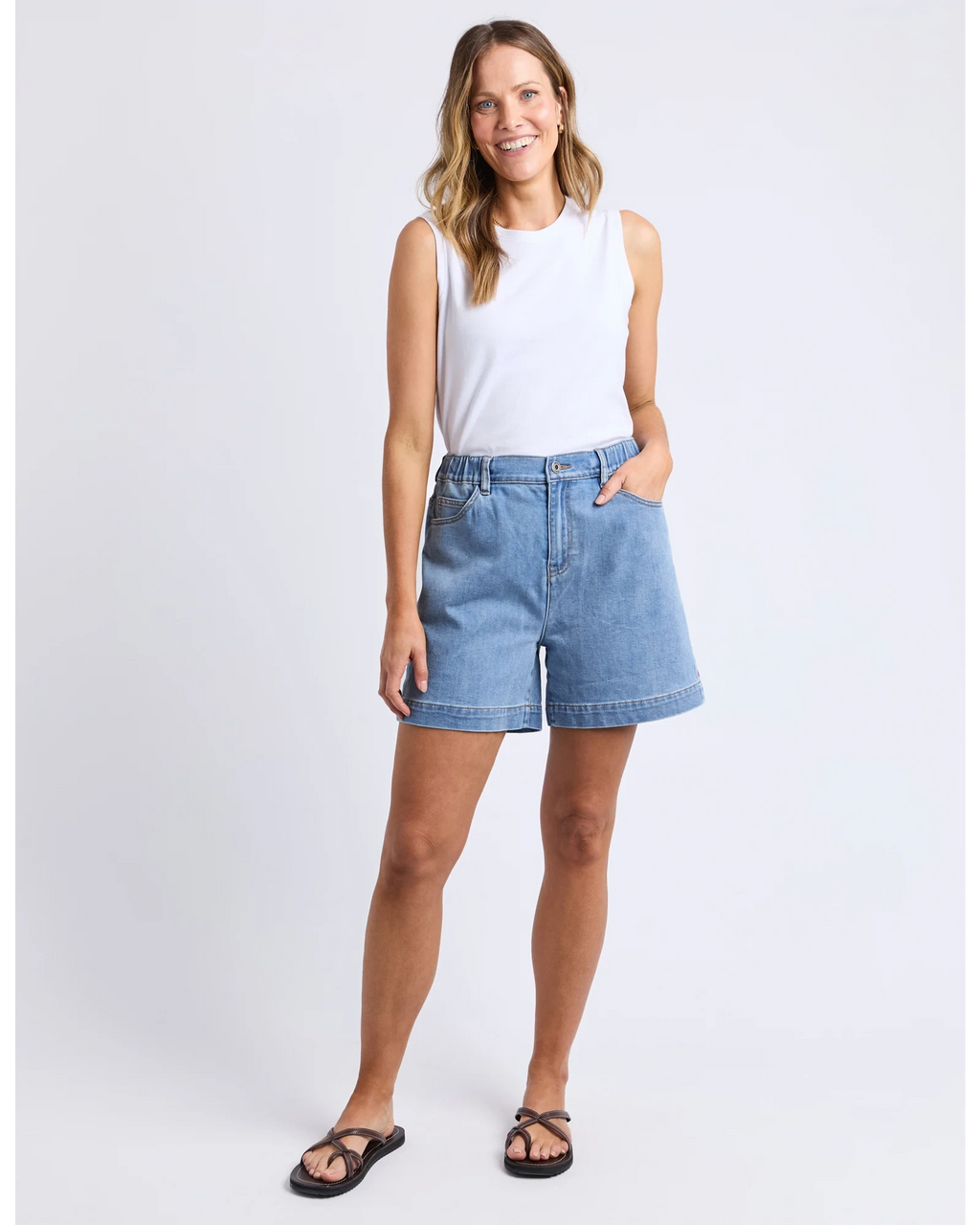 Birdie Denim Short Pants Elm 