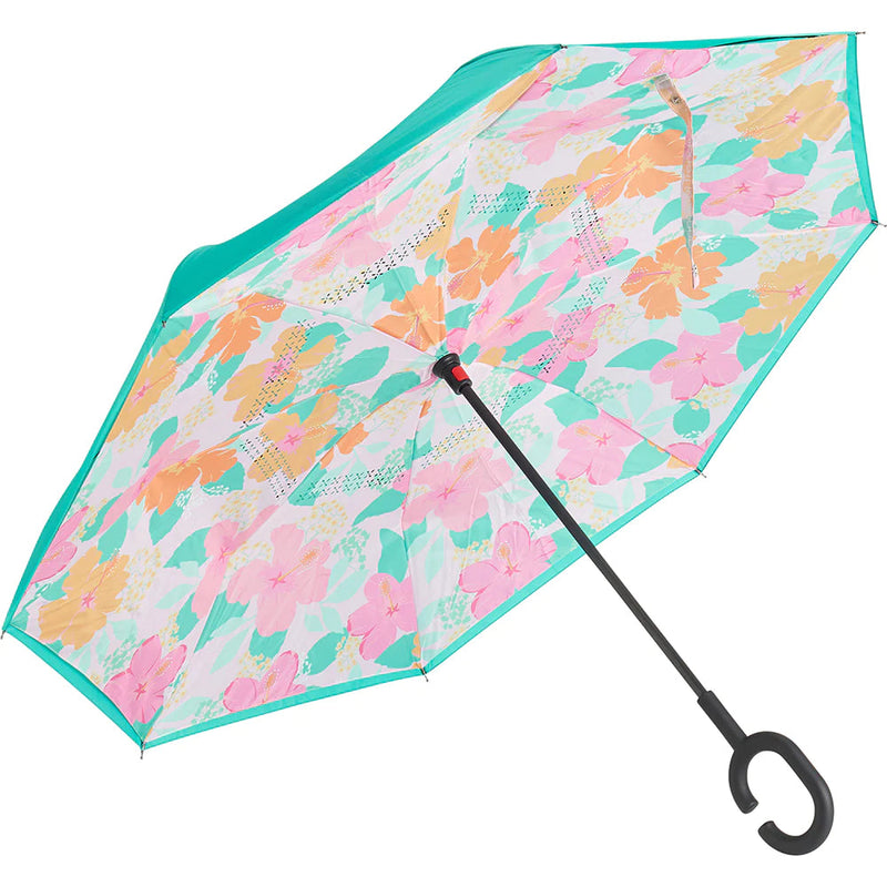 REVERSE UMBRELLA - HIBISCUS JH Size: 81cm x 10cm Umbrella Annabel Trends 