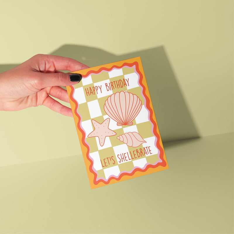Happy Birthday Let’s Shellebrate: card cute shell aesthetic From Rosalie 