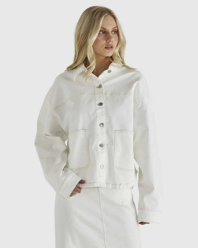 Marza Jacket - Bone Wash Cream Jacket Sass 