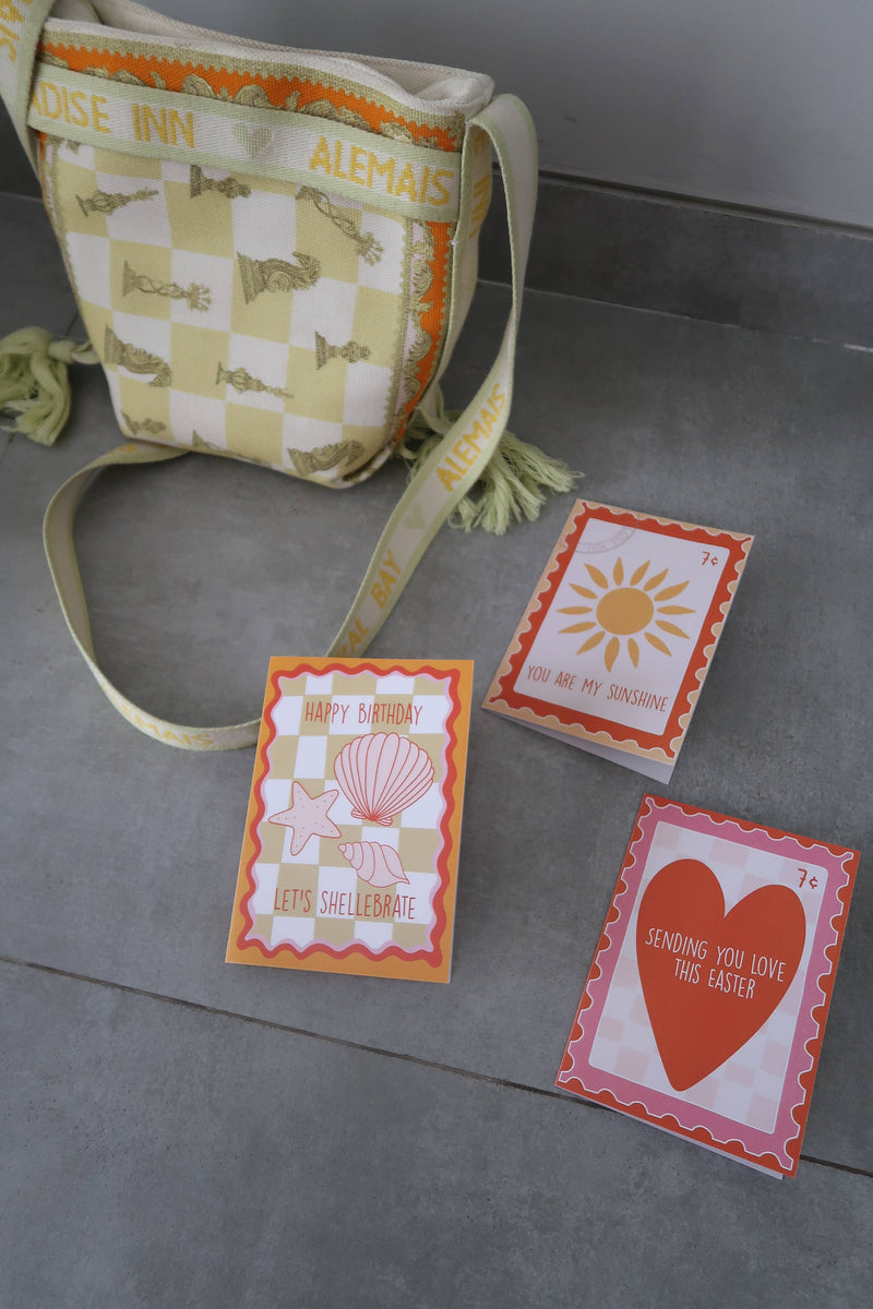 You Are My Sunshine GREETING CARD. postage stamp aesthetic From Rosalie 