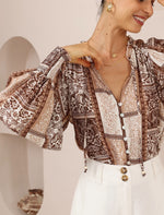 Aurora Blouse Top Iris Maxi 