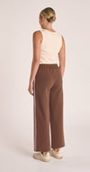 Noah Wide Leg - Chocolate Pink Stripe Pants Feather & Noise 