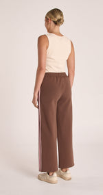 Noah Wide Leg - Chocolate Pink Stripe Pants Feather & Noise 