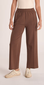 Noah Wide Leg - Chocolate Pink Stripe Pants Feather & Noise 