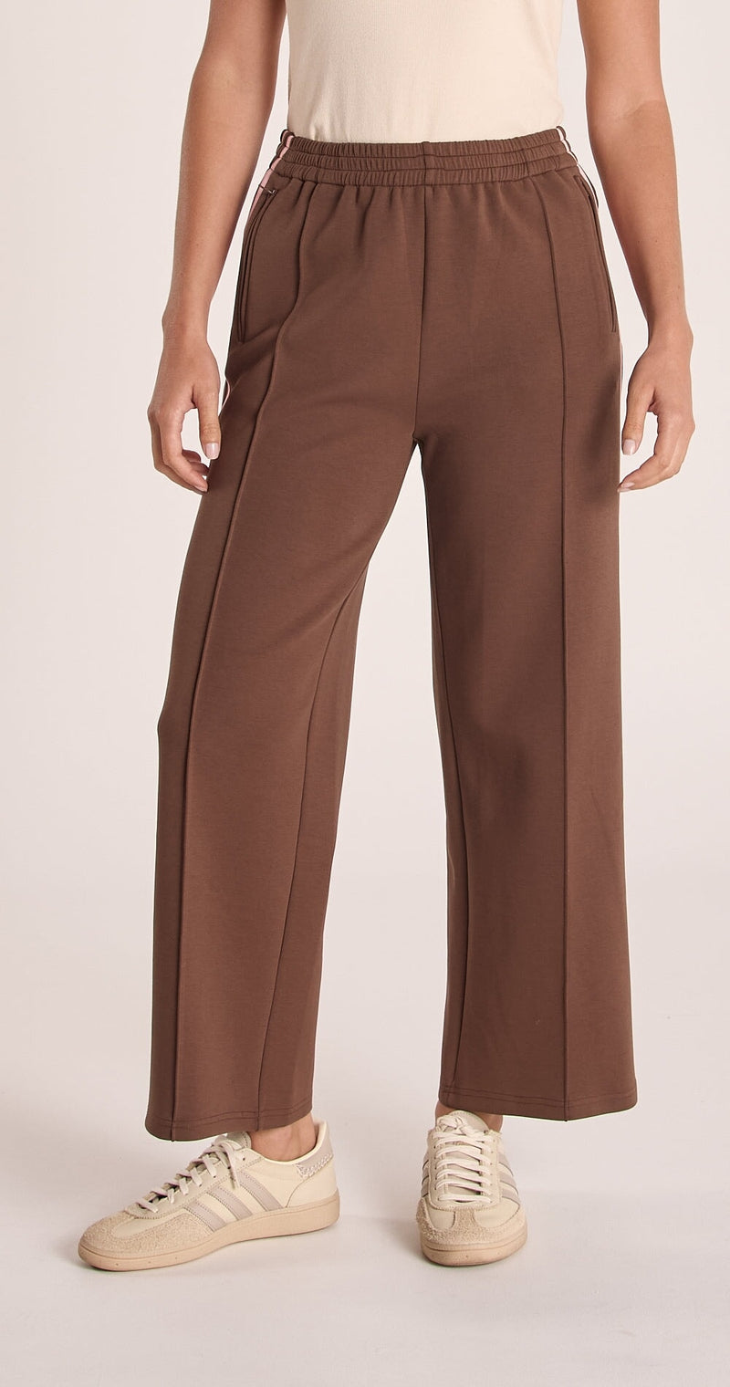 Noah Wide Leg - Chocolate Pink Stripe Pants Feather & Noise 