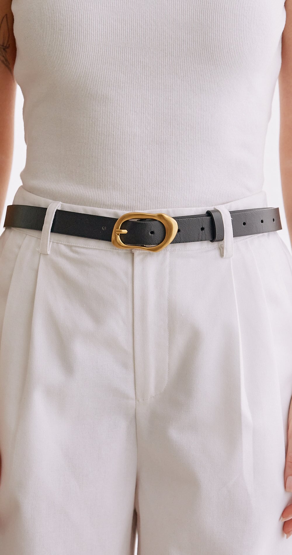 Cianna Belt - Black & Gold Belt Feather & Noise 