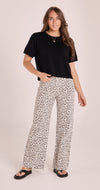 Cassie Wide Leg Jean - Leopard Pants Feather & Noise 