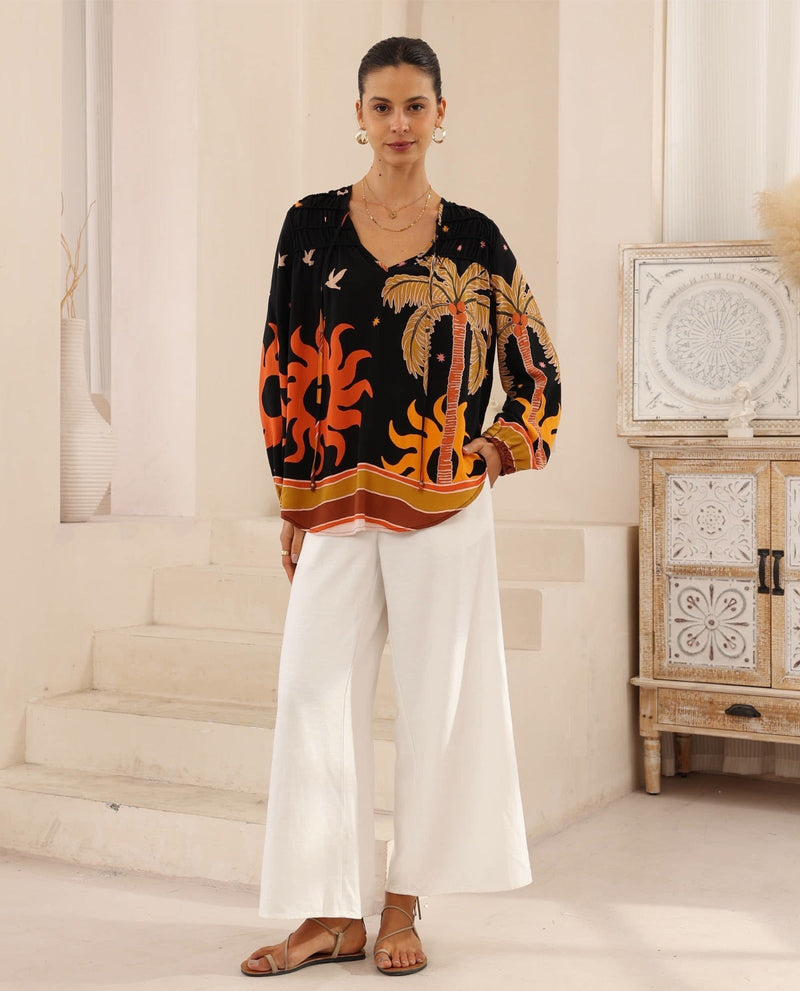 Ethereal Blouse Pants Iris Maxi 