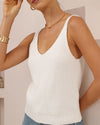 Poppy Knit Singlet - White Iris Maxi 