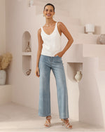 Poppy Knit Singlet - White Iris Maxi 