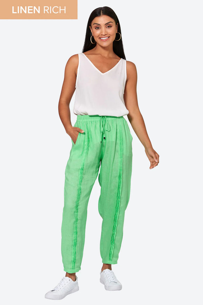 La Vie Pintuck Pant - Kiwi Top Eb & Ive 