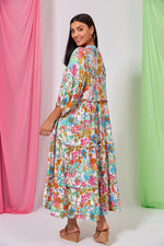 Esprit Tiered Dress - Pink Flourish Top Eb & Ive 