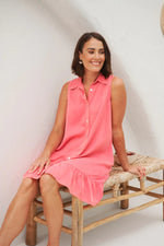 Elan Sleeveless Dress - Lychee Top Eb & Ive 