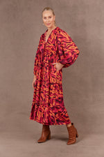 Mayan Tiered Maxi - Magenta Dress Eb & Ive 