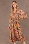 Mayan Tiered Maxi - Ochre Dress Eb & Ive 