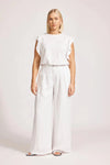 Miramer Palazzo Pant - White Shorts Eb & Ive 