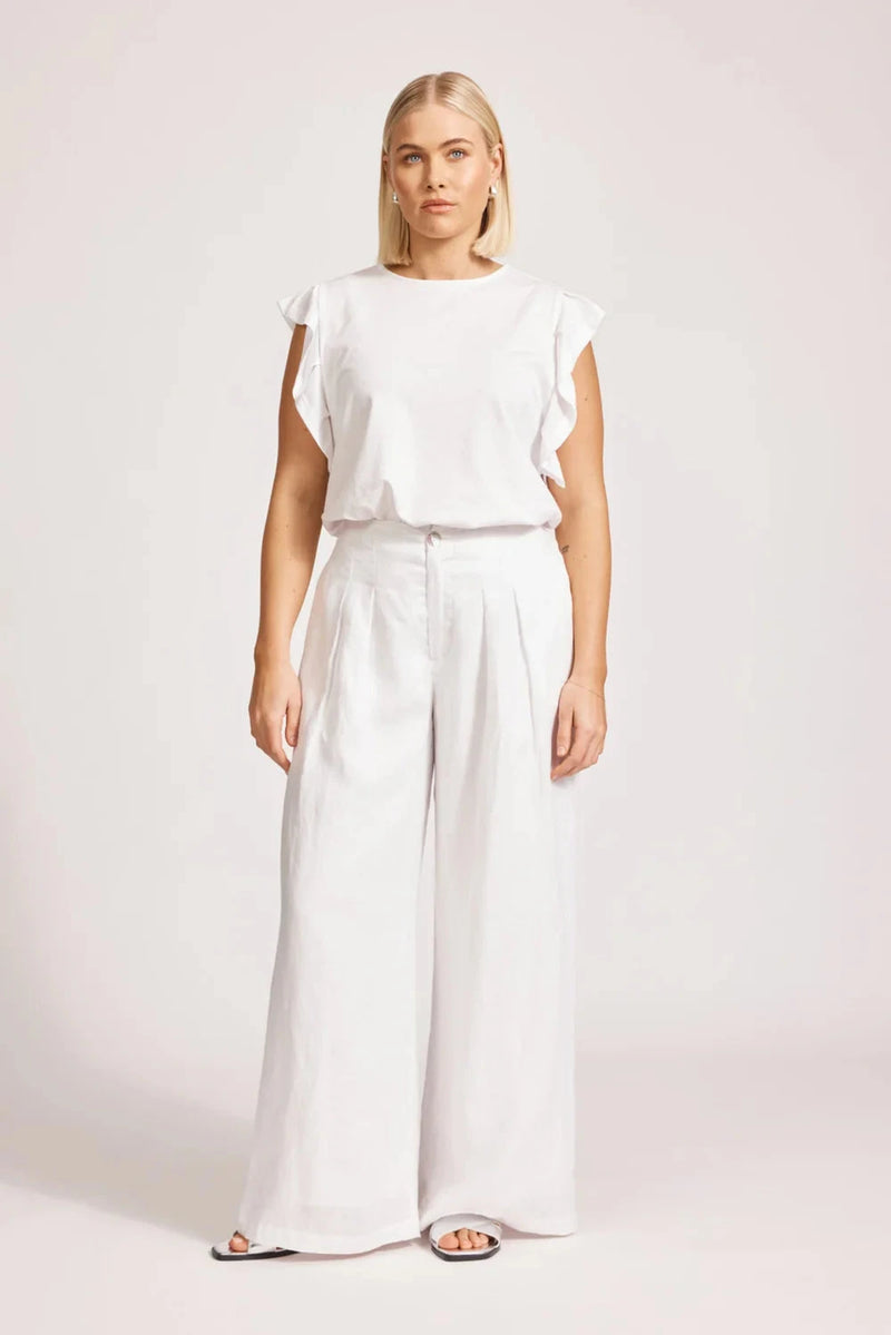 Miramer Palazzo Pant - White Shorts Eb & Ive 