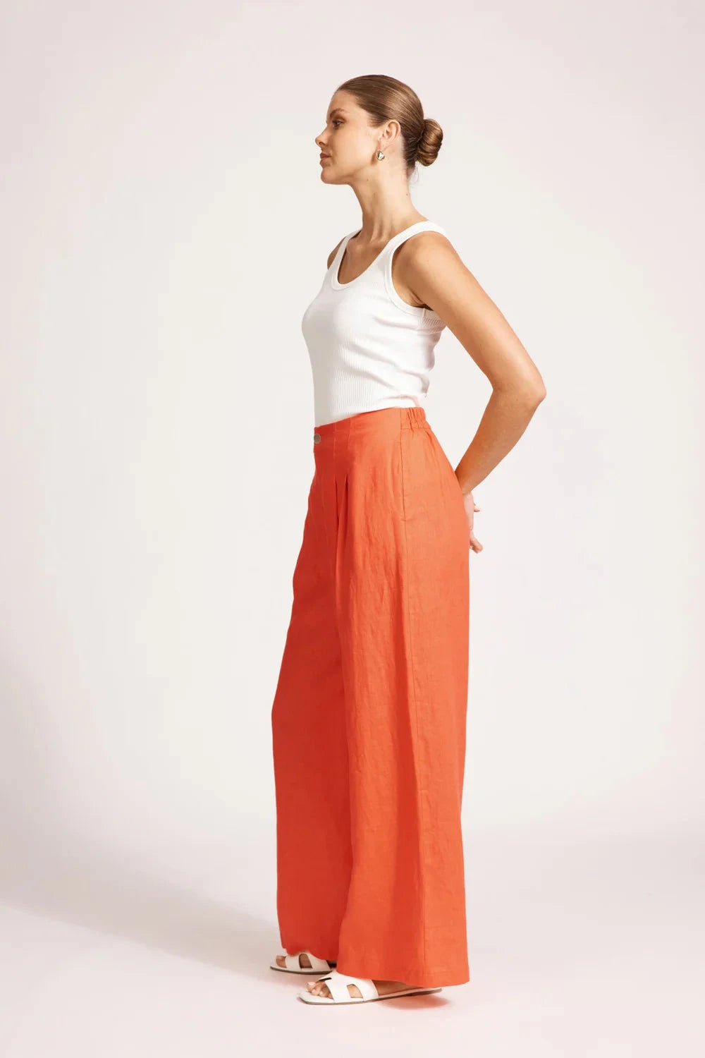 Miramer Palazzo Pant - Coral Shorts Eb & Ive 