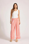 Treville Stripe Pant - Coral Shorts Eb & Ive 