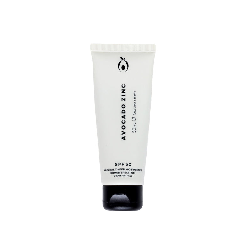SPF 50 Natural Tinted Moisturiser - Light Avocado Zinc 