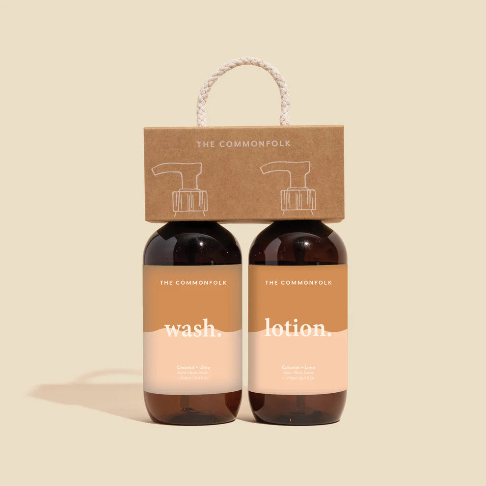 Wash + Lotion Kit - Coconut + Lime Soap The Commonfolk 