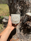 Shell Ceramic Mug: Right-handed design Wolf and Clay Pty Ltd 