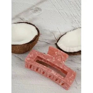 Jumbo Rectangle Claw - Pink Hair Accessories Nakoa 
