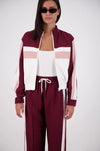 Cassis Funnel Neck Jacket Plum Jasmin Alexa 