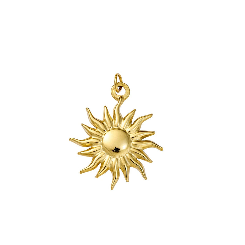 Seren stainless steel gold plated charms - Sun DPI Jewellery 