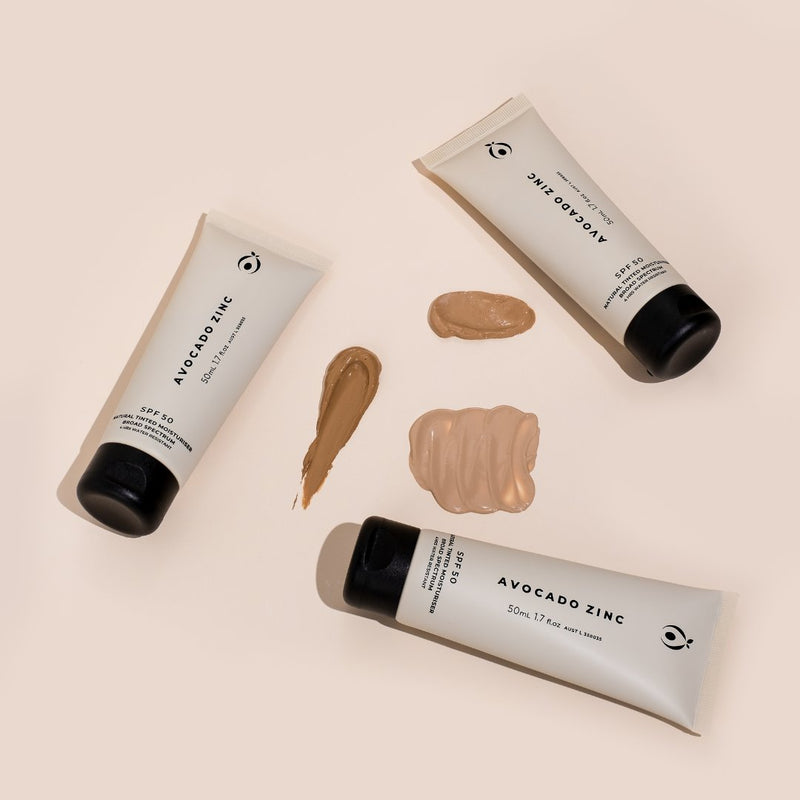 SPF 50 Natural Tinted Moisturiser - Light Avocado Zinc 