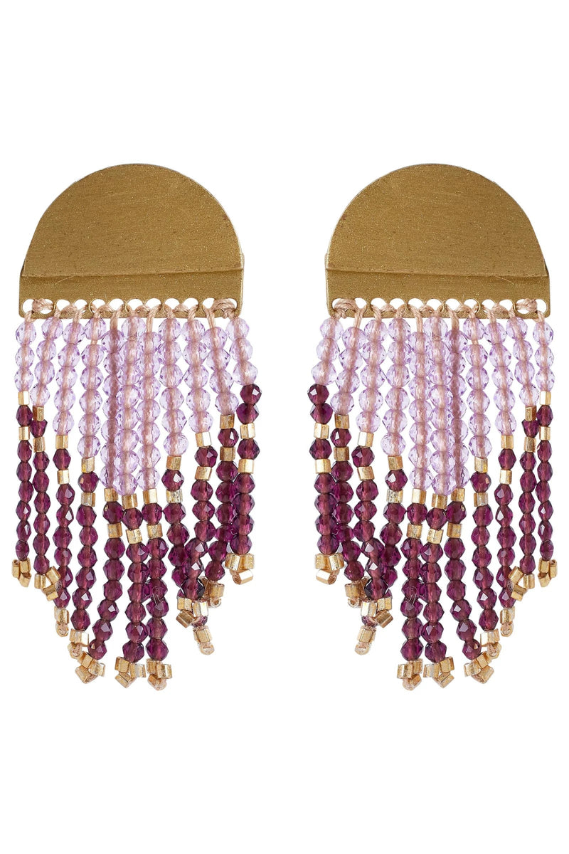 Muse Earring - Lilac Bead Earrings Isle Of Mine 