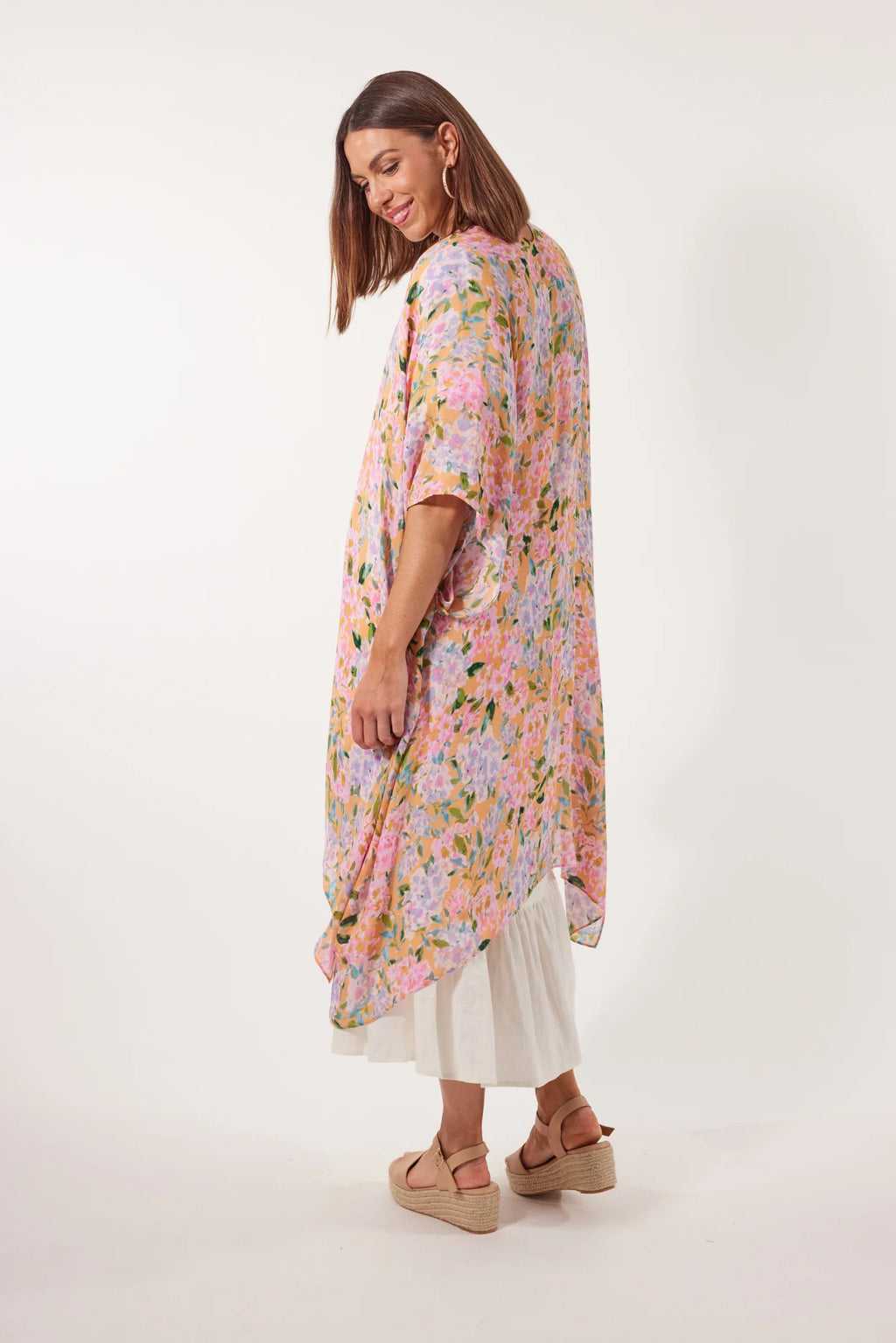 Botanical Cape - Sunset Hydrangea Cardigan Isle Of Mine 