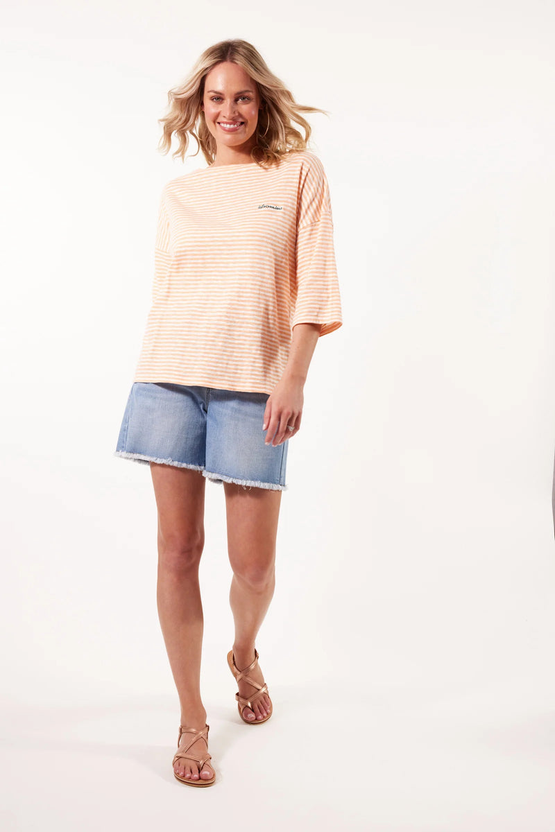 Tisane Stripe Tshirt - Sherbet Top Isle Of Mine 