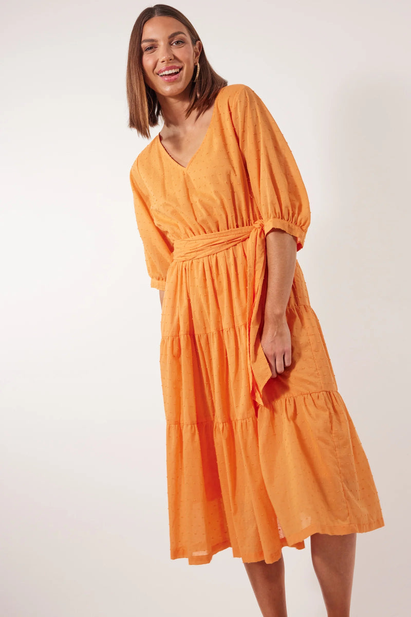 Soiree Tie Dress - Tangelo Dress Isle Of Mine 