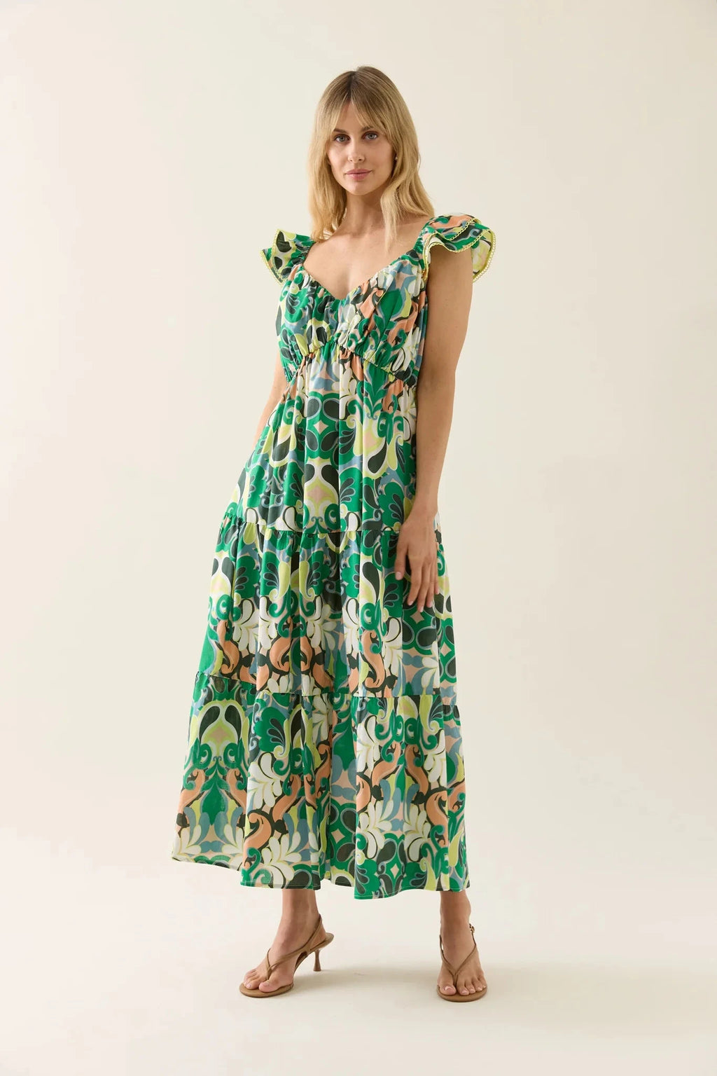 Aurora Frill Tank Dress - Paisley Dress Isle Of Mine 